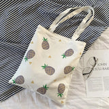 Canvas Shoulder Handbag Japanese Style Fruit Lightweight Cloth Bag