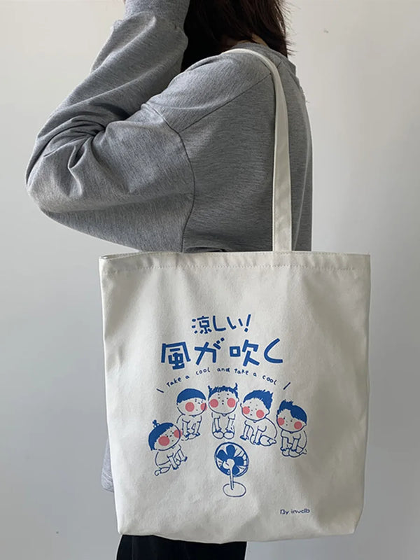 Canvas Bag Women's Single Shoulder Handbag Japanese Cartoon