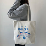 Canvas Bag Women's Single Shoulder Handbag Japanese Cartoon