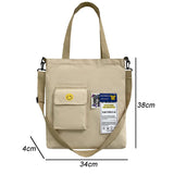 Canvas Bags Female Student Handbags Book Bags Style Large-capacity Messenger Bag