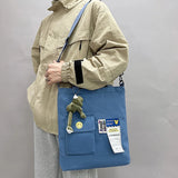 Canvas Bags Female Student Handbags Book Bags Style Large-capacity Messenger Bag