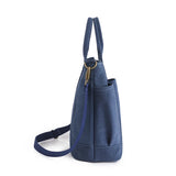 Women's Canvas Shoulder Bag Large Tote Shopper Handbag Solid Color
