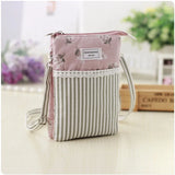 Floral Print Canvas Crossbody Bag for Women