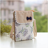 Floral Print Canvas Crossbody Bag for Women