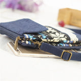 Floral Print Canvas Crossbody Bag for Women