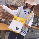 Canvas Crossbody Bags for Women Large Capacity Schoolbag
