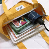 Canvas Crossbody Bags for Women Large Capacity Schoolbag
