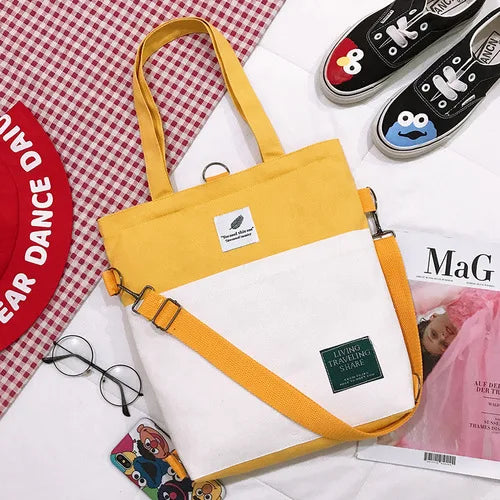 Canvas Crossbody Bags for Women Large Capacity Schoolbag