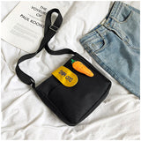 Canvas Diagonal Cross Bag Large Capacity Solid Women Messenger Bags