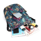 Floral Drawstring Backpack Lightweight Large-Capacity Bag