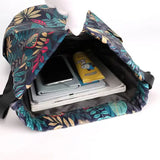 Floral Drawstring Backpack Lightweight Large-Capacity Bag