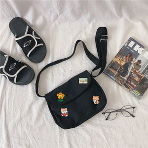 Canvas Female Shoulder Bag Unisex Casual Ladies Messenger