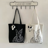 Canvas Shoulder Bag Lightweight Student Cloth Bag Japanese Cartoon Printing