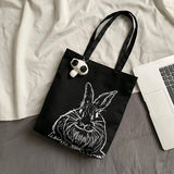 Canvas Shoulder Bag Lightweight Student Cloth Bag Japanese Cartoon Printing
