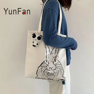 Canvas Shoulder Bag Lightweight Student Cloth Bag Japanese Cartoon Printing