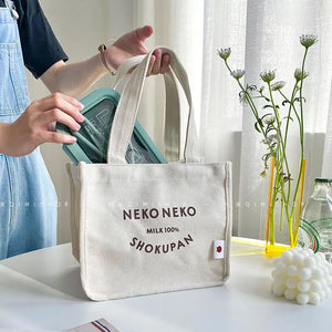 Canvas Lunch Bag Lunch Box Picnic Dinner Container Reusable Food Storage Bags