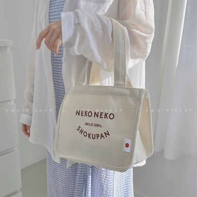 Canvas Lunch Bag Lunch Box Picnic Dinner Container Reusable Food Storage Bags