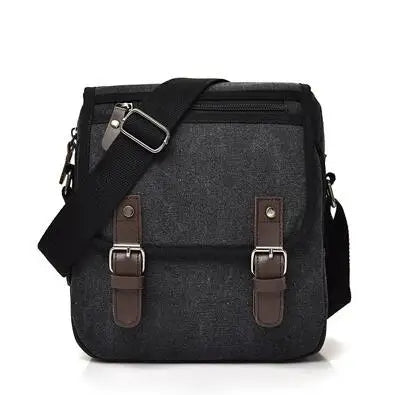 Canvas Men Messenger Bag Male Zipper Flap Shoulder Bag Casual Travel Crossbody