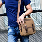 Canvas Men Messenger Bag Male Zipper Flap Shoulder Bag Casual Travel Crossbody