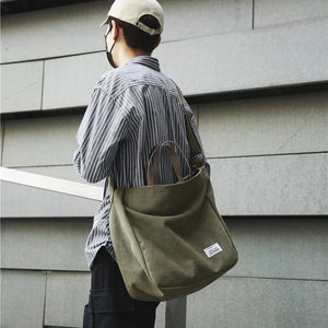 Canvas Messenger Bag Sports Backpack Large Shoulder Satchel