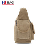 Canvas Men's Shoulder Bag Large Capacity Multi-layer Messenger Bag
