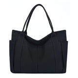 Canvas Multi-pockets Zipper Handbag for Student School Teacher Leisure Tote