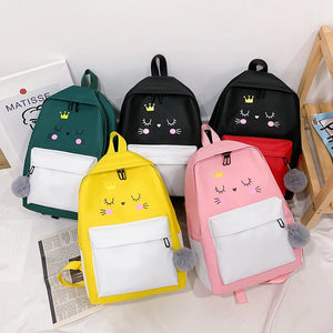 Canvas School Backpack For Girl Sport Backbags Kids Bagpack Anti-theft