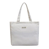 Canvas Shoulder Bag Large Capacity Totes Solid Handbag Reusable Shopping Bags