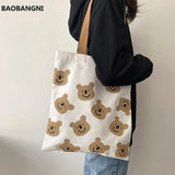 Cartoon Bear Shoulder Bag for Women Girls