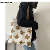 Cartoon Bear Shoulder Bag for Women Girls