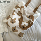 Cartoon Bear Shoulder Bag for Women Girls