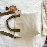 Carrot Canvas Shoulder Bag Tote Crossbody Handbag for Women