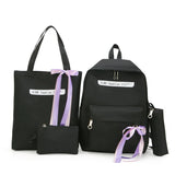Canvas Student Bag Female Backpack Tassel School Bags for Girls