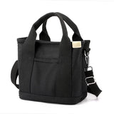 Canvas Tote Bag Casual Shoulder Bag Handbag Zipper Tote Bag