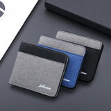 Canvas Wallet Splicing Blocking Wallet Bag