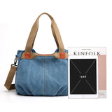 Canvas Women Handbags Vintage Large Capacity Shoulder Bag