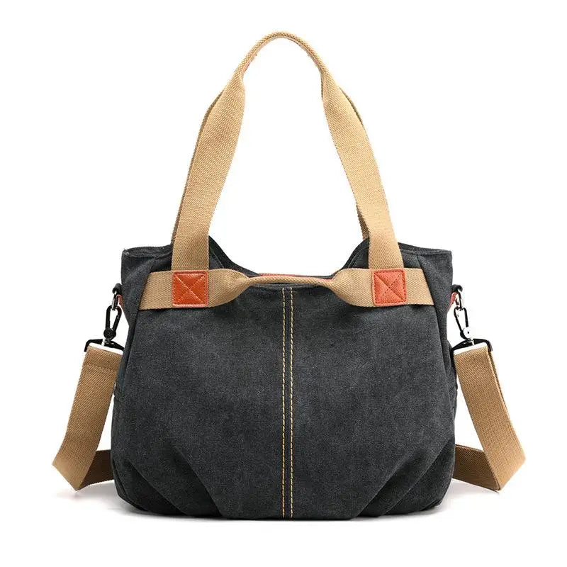 Canvas Women Handbags Vintage Large Capacity Shoulder Bag
