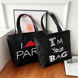 Women's One-Shoulder Canvas Tote Bag