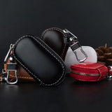 Leather Car Key Pouch Bag Wallet Holder Chain Key Organizer