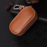Leather Car Key Pouch Bag Wallet Holder Chain Key Organizer