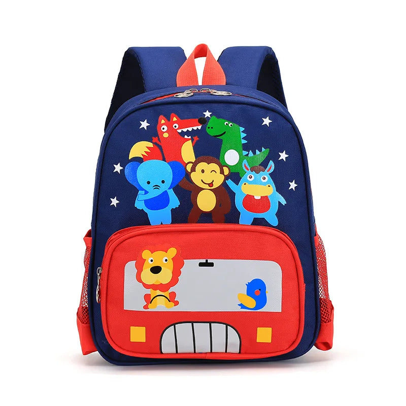 Cartoon Car World Primary School Bags Children Lightweight Printing Backpack