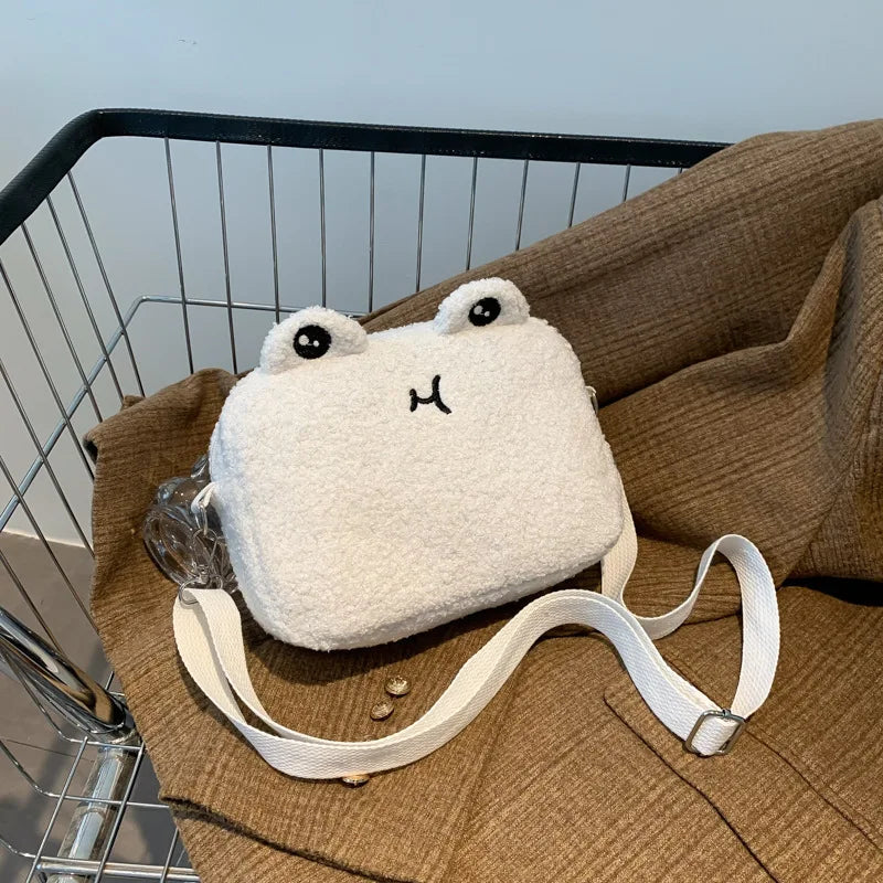 Personalized Embroidered Name Cartoon Plush Shoulder Bag for Boys and Girls