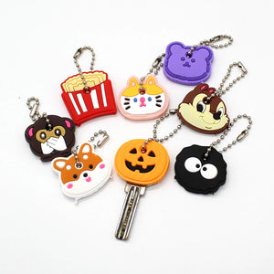 Cartoon Silicone Key Case Cover Dust Holder Keyring