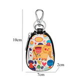 Women Car Key Case Bag PU Leather Girls Key Holder