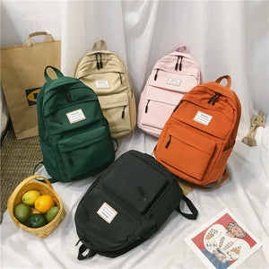 Casual Nylon Women Backpack Student School Bag Teenage Girls Shoulder Bags
