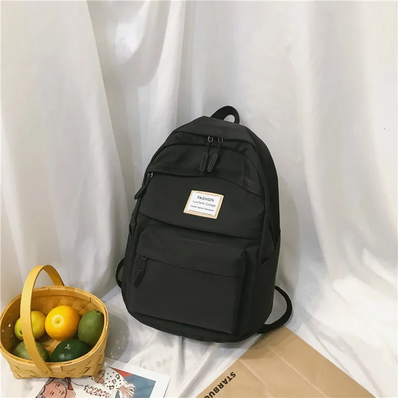 Casual Nylon Women Backpack Student School Bag Teenage Girls Shoulder Bags