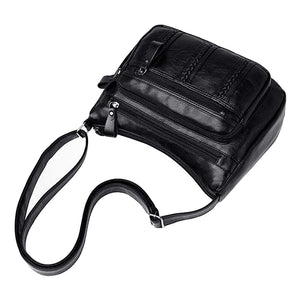 Soft Leather Shoulder Bag High-Quality Multi-Pocket Ladies Crossbody Bag