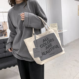 Casual Canvas Totes Handbags Big Shoulder Bags For Women