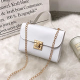 Casual Chain Crossbody Bag Women Shoulder Handbag PU Leather Messenger