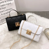 Casual Chain Crossbody Bag Women Shoulder Handbag PU Leather Messenger